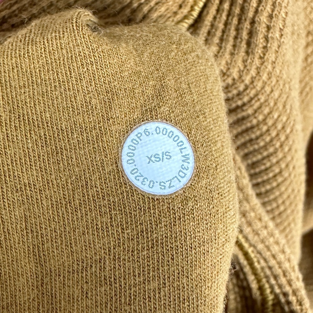 Lululemon Mellow Hoodie Waffle Knit Spiced Bronze Yellow 2020 Sweatshirt Small S - Picture 10 of 16